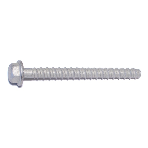 Tapcon Concrete Screw, 3/8" Dia., Hex, 4 in L, Steel Zinc Plated, 50 PK